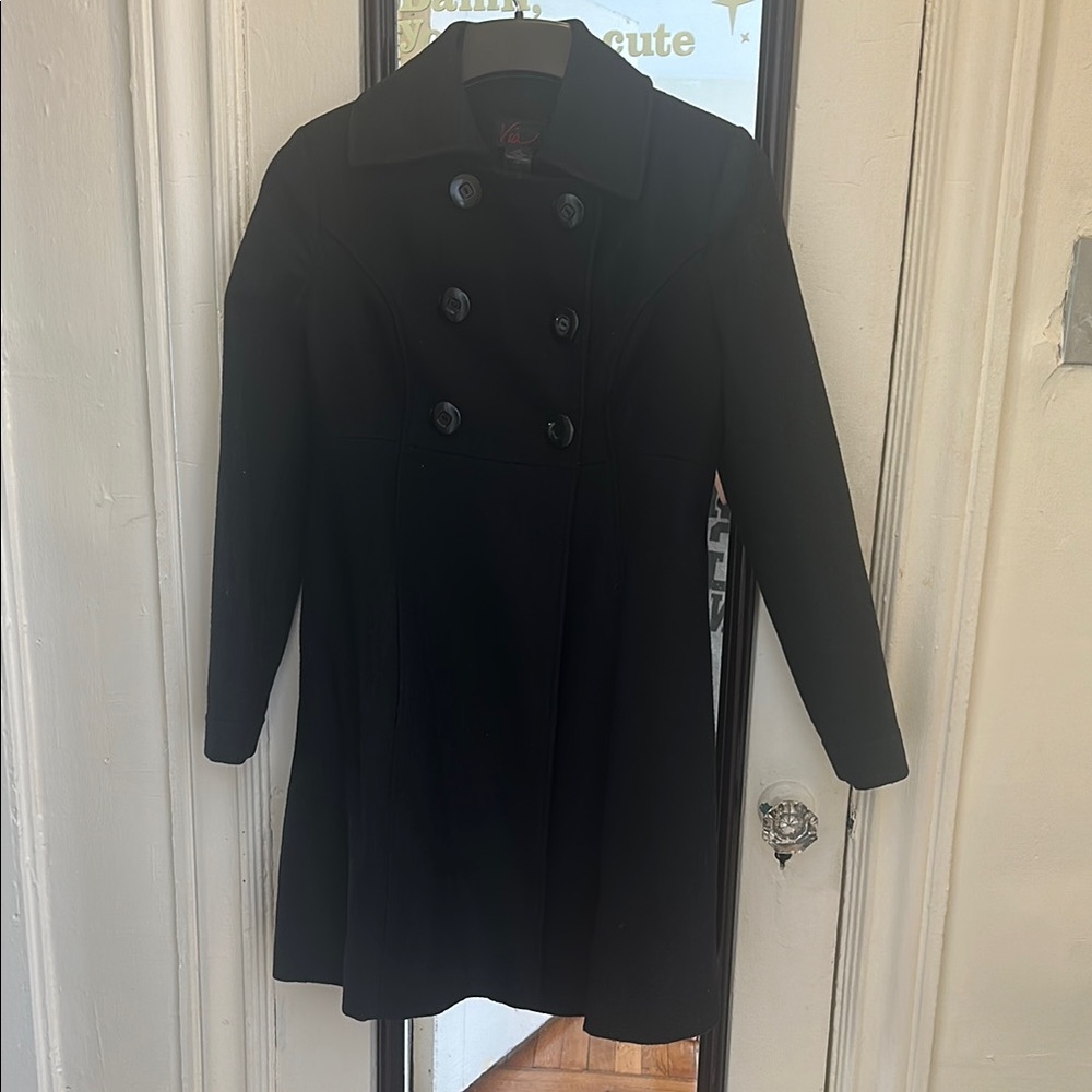 Stylish Black Double-Breasted Coat